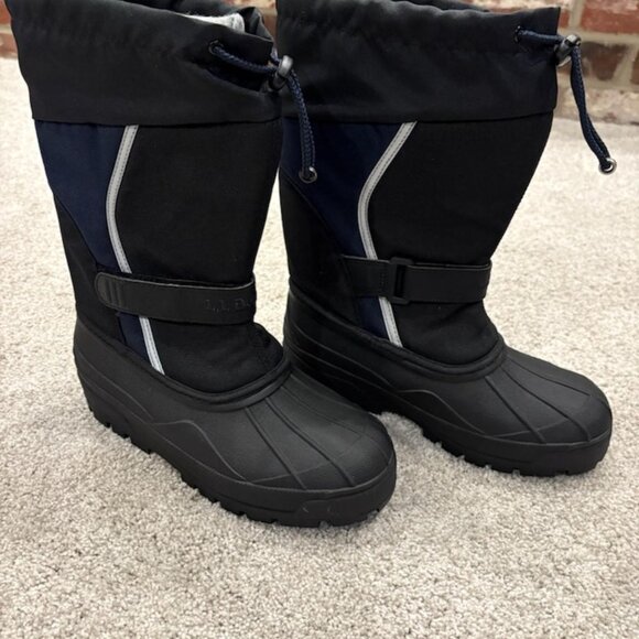 LL Bean Northwoods Boots Kids Size 5  Navy / Black - Picture 1 of 3